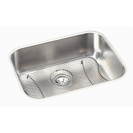 Elkay Stainless Steel 23-1/2 X 18-1/4 X 8 Single Bowl Undermount Sink Kit EGUH2115DBG